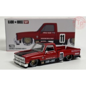 CHEVROLET SILVERADO KAIDO V1 PICK UP-RED/BLACK STRIPES 1/64 KHMG066 Mini Gt