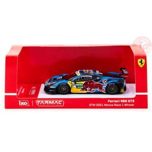 FERRARI 488 GT3 DTM 2021 MONZA RACE 1 WINNER LIAM LAWSON-BLUE/BLACK/YELLOW 1/64 T64-072-21DTM30 TARMAC WORKS