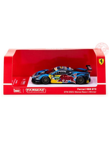 FERRARI 488 GT3 DTM 2021 MONZA RACE 1 WINNER LIAM LAWSON-BLUE/BLACK/YELLOW 1/64 T64-072-21DTM30 TARMAC WORKS