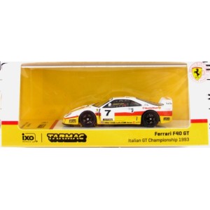FERRARI F40 GT ITALIAN GT CHAMPIONSHIP 1993 MARCO BRAND-WHITE/YELLOW 1/64 T64-076-93IGT07 TARMAC WORKS