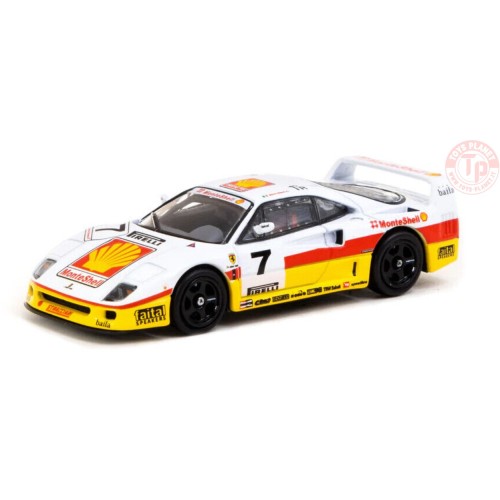 FERRARI F40 GT ITALIAN GT CHAMPIONSHIP 1993 MARCO BRAND-WHITE/YELLOW 1/64 T64-076-93IGT07 TARMAC WORKS
