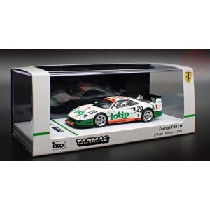 FERRARI F40 LM 24TH OF LE MANS 1994-A.OLOFSSON/S.ANGELASTRI/L.DELLA NOCE-WHITE/GREEN/ORANGE 1/64 T64-075-94LM29 TARMAC WORKS