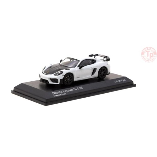 PORSCHE CAYMAN GT4 RS GRIGIOCAM POVOLO-WHITE 1/64 643062007 MINICHAMPS 1:64