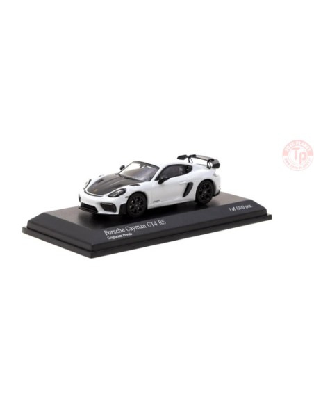 PORSCHE CAYMAN GT4 RS GRIGIOCAM POVOLO-WHITE 1/64 643062007 MINICHAMPS 1:64