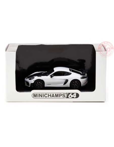 PORSCHE CAYMAN GT4 RS GRIGIOCAM POVOLO-WHITE 1/64 643062007 MINICHAMPS 1:64