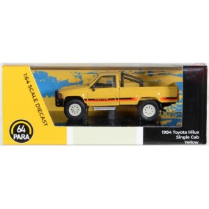1984 TOYOTA HILUX SINGLE CAB-YELLOW LEFT AND DRIVE 1/64 PA-55523 PARA64