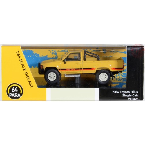 Miniature 1:64 Toyota Hilux 1984 Single Cab Jaune - Collection PARA64 Neuve