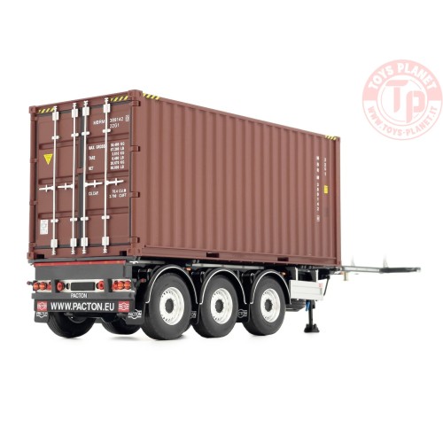 Pacton extendable sea freight container chassis anthracite art. nr. 2325 MARGE MODELS 2325 MARGE MODELS