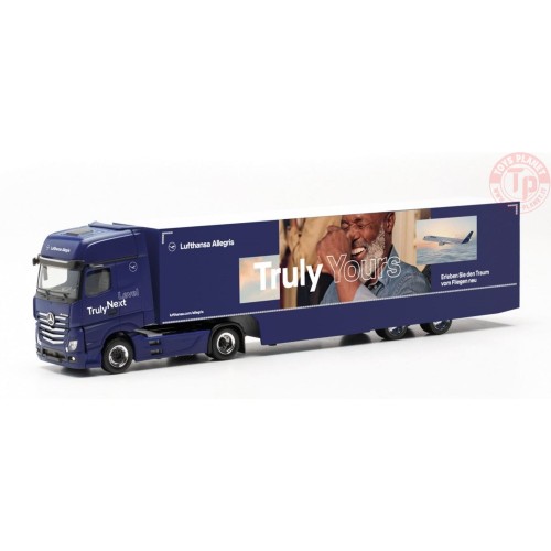 Mercedes Benz Actros GigaSpace Box Semitrailer Lufthansa HERPA 317054 HERPA 1:87