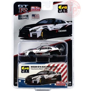 NISSAN GT-R (R35) NISMO 2020-YOKOHAMA BLACK7WHITE 1/64 ESPMJ004B ERA CAR