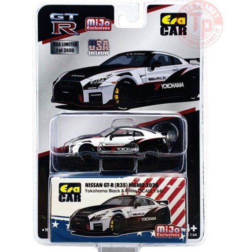 NISSAN GT-R (R35) NISMO 2020-YOKOHAMA BLACK7WHITE 1/64 ESPMJ004B ERA CAR