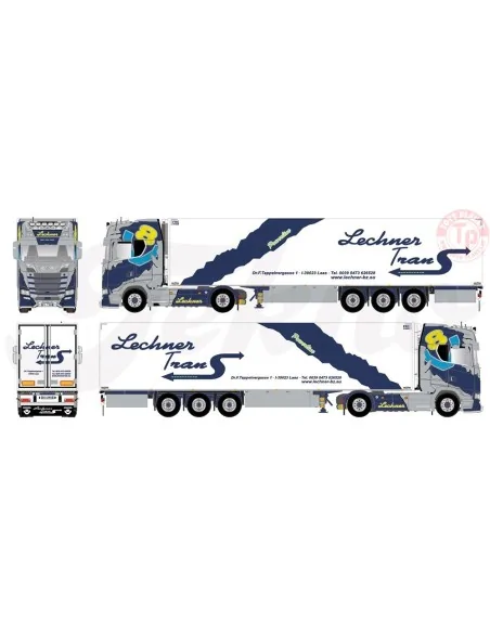Scania Next Gen S730 Highline 4x2 Highline met koeltrailer Lechner TEKNO 83772 TEKNO