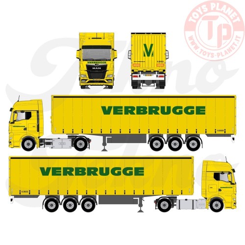 MAN TGX GX 4x2 semirimorchio centinato 3 assi Verbrugge TEKNO 86679 TEKNO