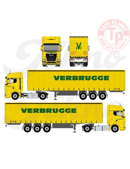 MAN TGX GX 4x2 semirimorchio centinato 3 assi Verbrugge TEKNO 86679 TEKNO MAN TGX GX 4x2 semirimorchio centinato 3 assi Verbrugge TEKNO 86679 TEKNO