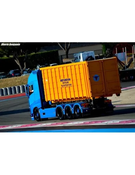 Volvo FH04 Globetrotter XL losse motorwagen 8x2 met haakarmsysteem + container Bret Drevon TEKNO 85176 TEKNO
