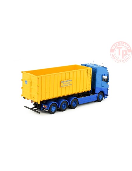 Volvo FH04 Globetrotter XL losse motorwagen 8x2 met haakarmsysteem + container Bret Drevon TEKNO 85176 TEKNO