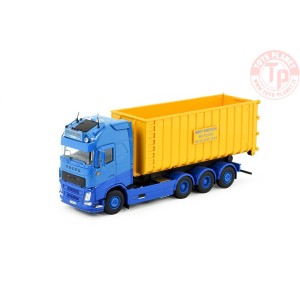 Volvo FH04 Globetrotter XL losse motorwagen 8x2 met haakarmsysteem + container Bret Drevon TEKNO 85176 TEKNO