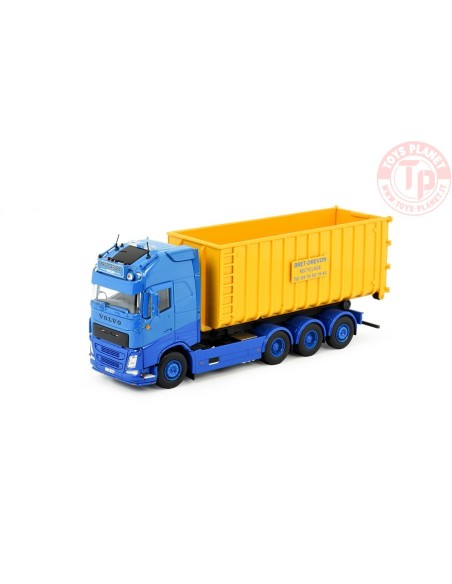 Volvo FH04 Globetrotter XL losse motorwagen 8x2 met haakarmsysteem + container Bret Drevon TEKNO 85176 TEKNO