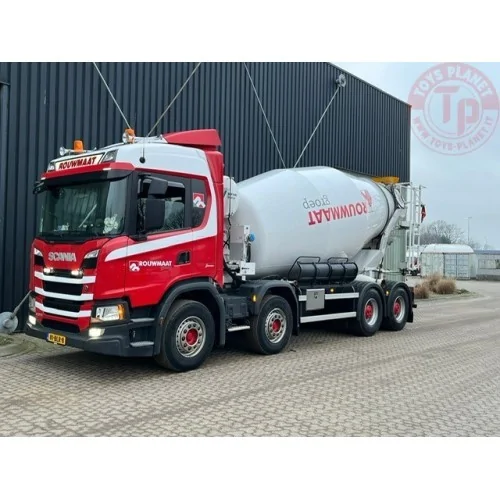 Scania Next Gen G370 8x4 motorwagen met betonmixer Rouwmaat TEKNO 85360 TEKNO