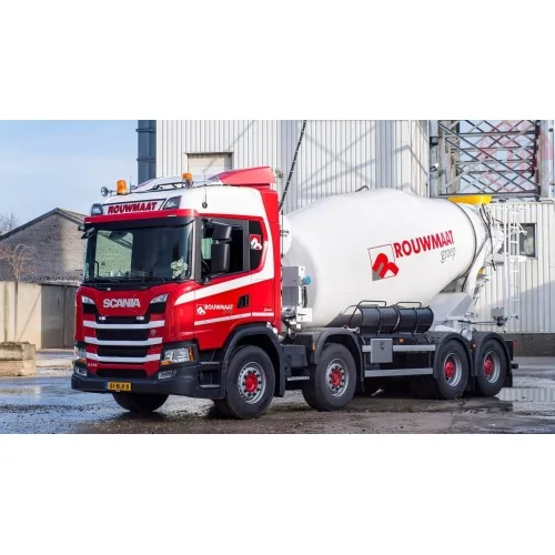 Scania Next Gen G370 8x4 motorwagen met betonmixer Rouwmaat TEKNO 85360 TEKNO