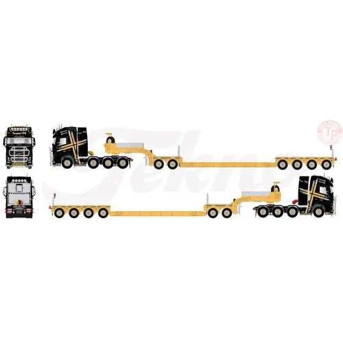 Volvo Globetrotter XL 8x4 met 2+4 dieplader Sarhy TEKNO 82626 TEKNO