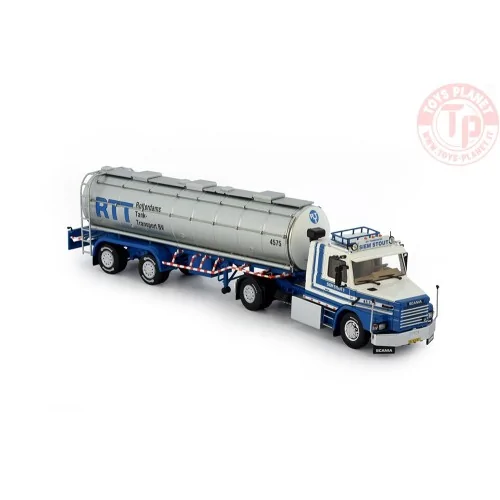 Scania Torpedo 142 met 2-assige klassieke tankoplegger Siem Stout TEKNO 77091 TEKNO