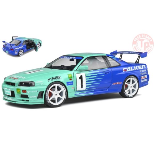 NISSAN SKYLINE R34 GTR-JGTC N.1 1999 FALKEN DRIFT LIVERY 1:18 SL1804304 SOLIDO
