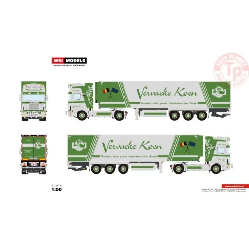 SCANIA R4 TOPLINE 4X2 REEFER TRAILER - 3 AXLE KOEN VERVAEKE WSI 01-4109 WSI MODELS