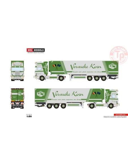 SCANIA R4 TOPLINE 4X2 REEFER TRAILER - 3 AXLE KOEN VERVAEKE WSI 01-4109 WSI MODELS SCANIA R4 TOPLINE 4X2 REEFER TRAILER - 3 AXLE KOEN VERVAEKE WSI 01-4109 WSI MODELS