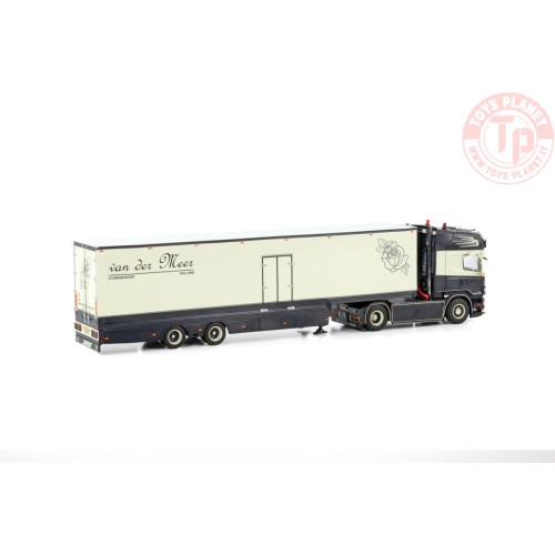 SCANIA R6 TOPLINE 4X2 SEMI BOX TRAILER - 2 AXLE VAN DER MEER FLOWERS WSI 01-3962 WSI MODELS