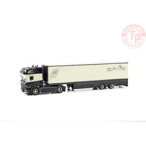 SCANIA R6 TOPLINE 4X2 SEMI BOX TRAILER - 2 AXLE VAN DER MEER FLOWERS WSI 01-3962 WSI MODELS