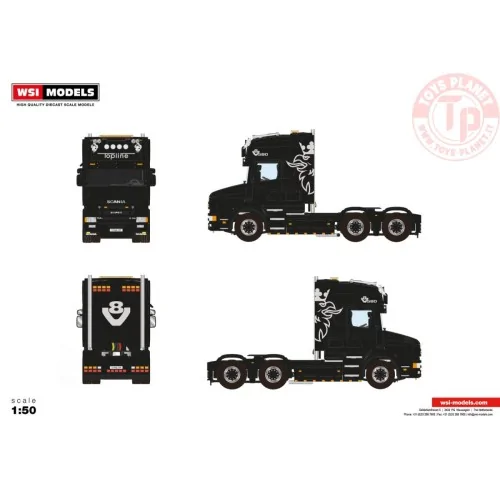 SCANIA 4 SERIES TORPEDO TOPLINE 6X2 TAG AXLE PREMIUM LINE WSI 04-2195 WSI MODELS