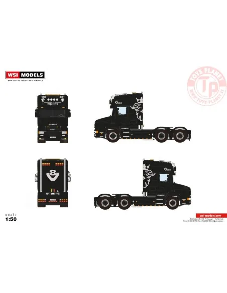 SCANIA 4 SERIES TORPEDO TOPLINE 6X2 TAG AXLE PREMIUM LINE WSI 04-2195 WSI MODELS