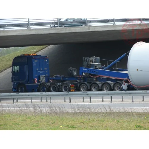 DAF XF 105 SUPER SPACE CAB 8X4 MEGA WIND MILL TRAILER WITH 4 AXLE DOLLY - 7 AXLE RAHBEK WSI 01-4151 WSI MODELS