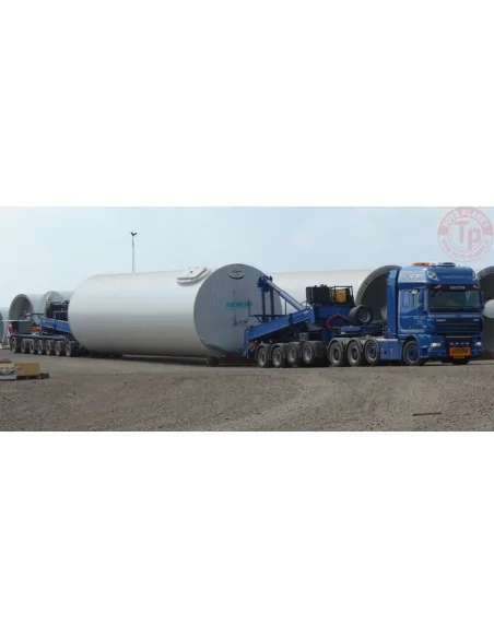 DAF XF 105 SUPER SPACE CAB 8X4 MEGA WIND MILL TRAILER WITH 4 AXLE DOLLY - 7 AXLE RAHBEK WSI 01-4151 WSI MODELS DAF XF 105 SUPER SPACE CAB 8X4 MEGA WIND MILL TRAILER WITH 4 AXLE DOLLY - 7 AXLE RAHBEK WSI 01-4151 WSI MODELS