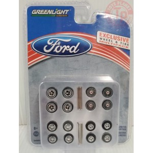 SET RUOTE GREENLIGHT FORD 1/64 GREENLIGHT 13166 GREENLIGHT