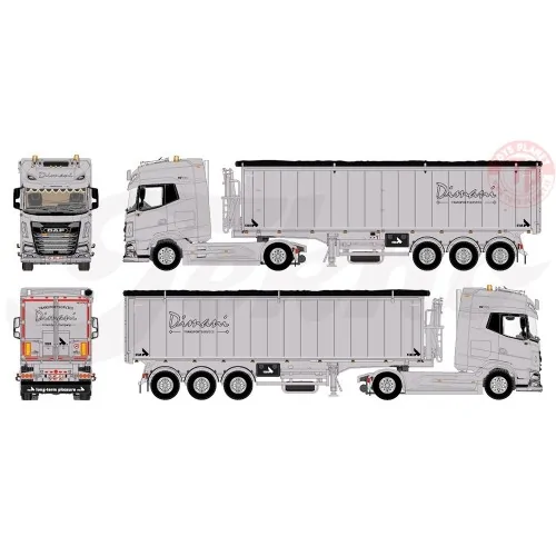 DAF XG+ met 3-assige Stas kipper Dimani TEKNO 85266 TEKNO