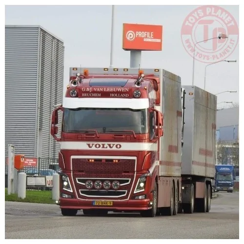 Volvo FH04 Globetrotter met open bakken en laadkraan G & J van Leeuwen TEKNO 84497 TEKNO