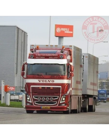 Volvo FH04 Globetrotter met open bakken en laadkraan G & J van Leeuwen TEKNO 84497 TEKNO