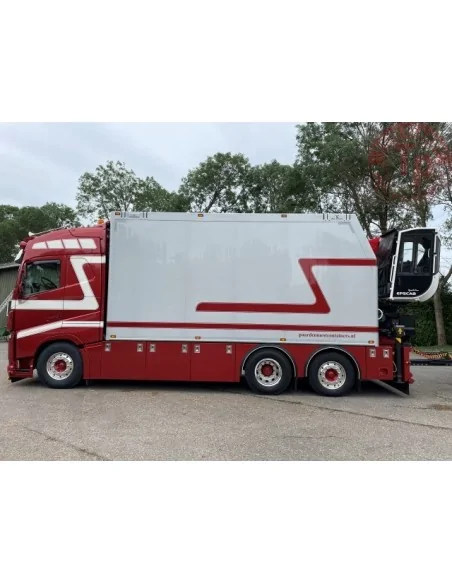 Volvo FH04 Globetrotter met open bakken en laadkraan G & J van Leeuwen TEKNO 84497 TEKNO