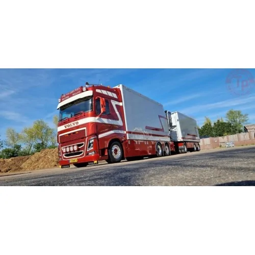 Volvo FH04 Globetrotter met open bakken en laadkraan G & J van Leeuwen TEKNO 84497 TEKNO