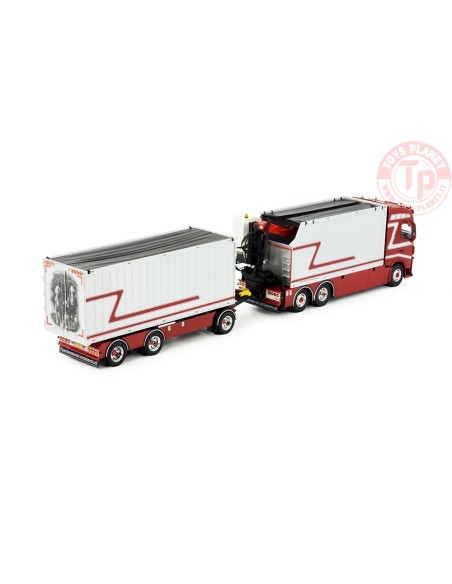 Volvo FH04 Globetrotter met open bakken en laadkraan G & J van Leeuwen TEKNO 84497 TEKNO