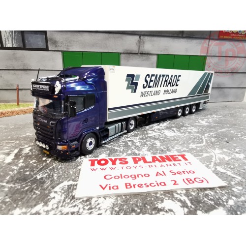 Scania R500-V8 Highline 4x2 met 3-assige koeloplegger Semtrade TEKNO 83834 TEKNO