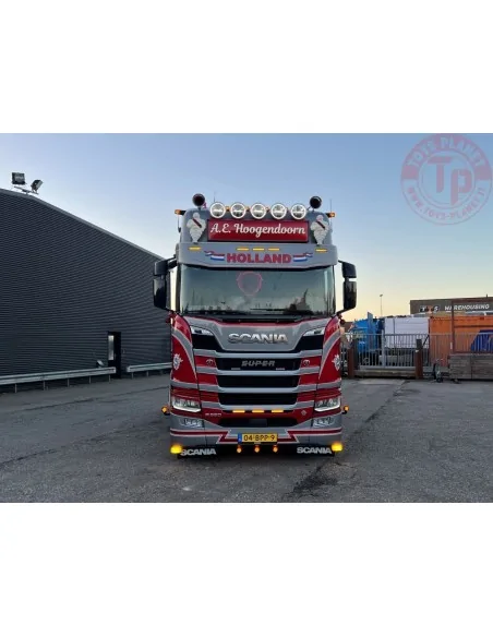 Scania Next Gen R580 Highline 6x2 sleepas met 4-assige stenenoplegger Hoogendoorn A.E. TEKNO 84356 TEKNO Scania Next Gen R580 Highline 6x2 sleepas met 4-assige stenenoplegger Hoogendoorn A.E. TEKNO 84356 TEKNO