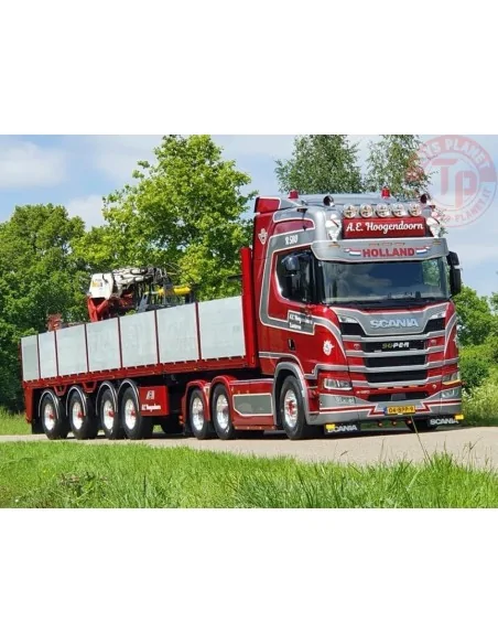 Scania Next Gen R580 Highline 6x2 sleepas met 4-assige stenenoplegger Hoogendoorn A.E. TEKNO 84356 TEKNO Scania Next Gen R580 Highline 6x2 sleepas met 4-assige stenenoplegger Hoogendoorn A.E. TEKNO 84356 TEKNO