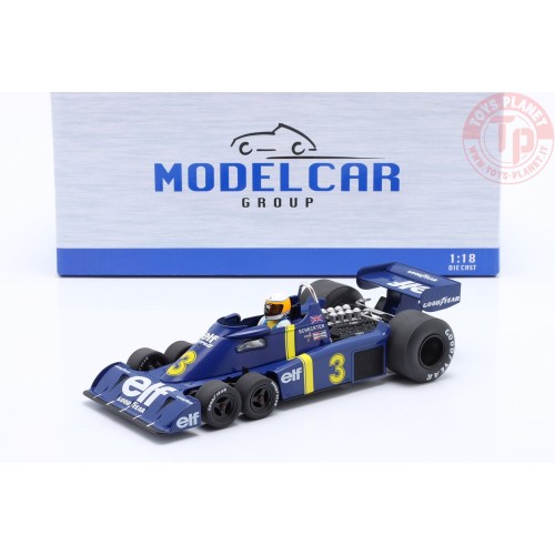 TYRRELL F1 P34 ELF 6 WHEELER N 3 POLE POSITION AND WINNER SWEDEN GP 1976 J.SCHECKTER MCG18614F MODEL CAR GROUP