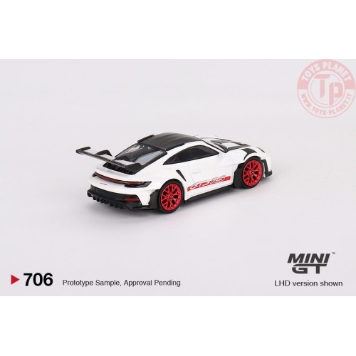 PORSCHE 911 (992) GTS RS WEISSACH PACKAGE WHITE WITH PYRO RED 1:64 MGT00706-L Mini Gt