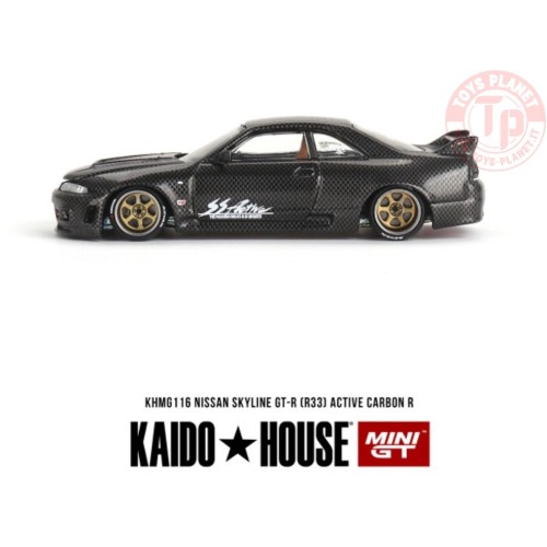 NISSAN SKYLINE GT-R (R33) ACTIVE CARBON R 1:64 KHMG116 Mini Gt