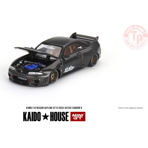 NISSAN SKYLINE GT-R (R33) ACTIVE CARBON R 1:64 KHMG116 Mini Gt