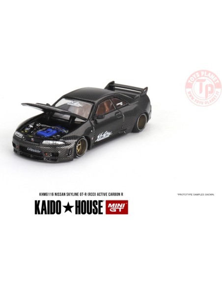 NISSAN SKYLINE GT-R (R33) ACTIVE CARBON R 1:64 KHMG116 Mini Gt